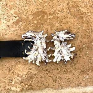 Valentino Belt; Size 30; Black Leather